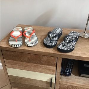 ** SOLD ** Tory Burch wedge flip flops SOLD OUT